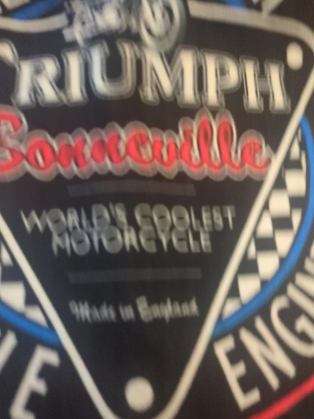 Triumph Bonneville Graphic Neck Tube/Scarf - Black with Red & Blue Logo